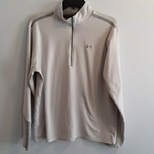 Under Armour Men's Light Gray Quarter Zip, XL